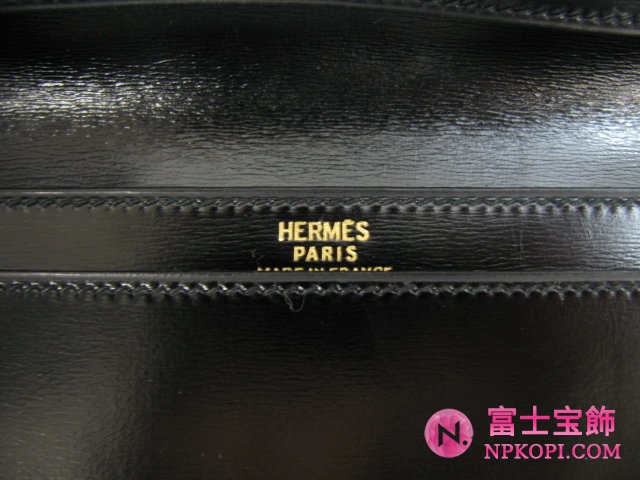 エルメスブラック（金具：ゴールド）ボックスカーフHERMES328023